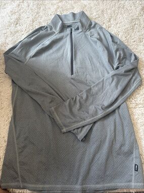 REI Gray Quarter-Zip Performance Pullover